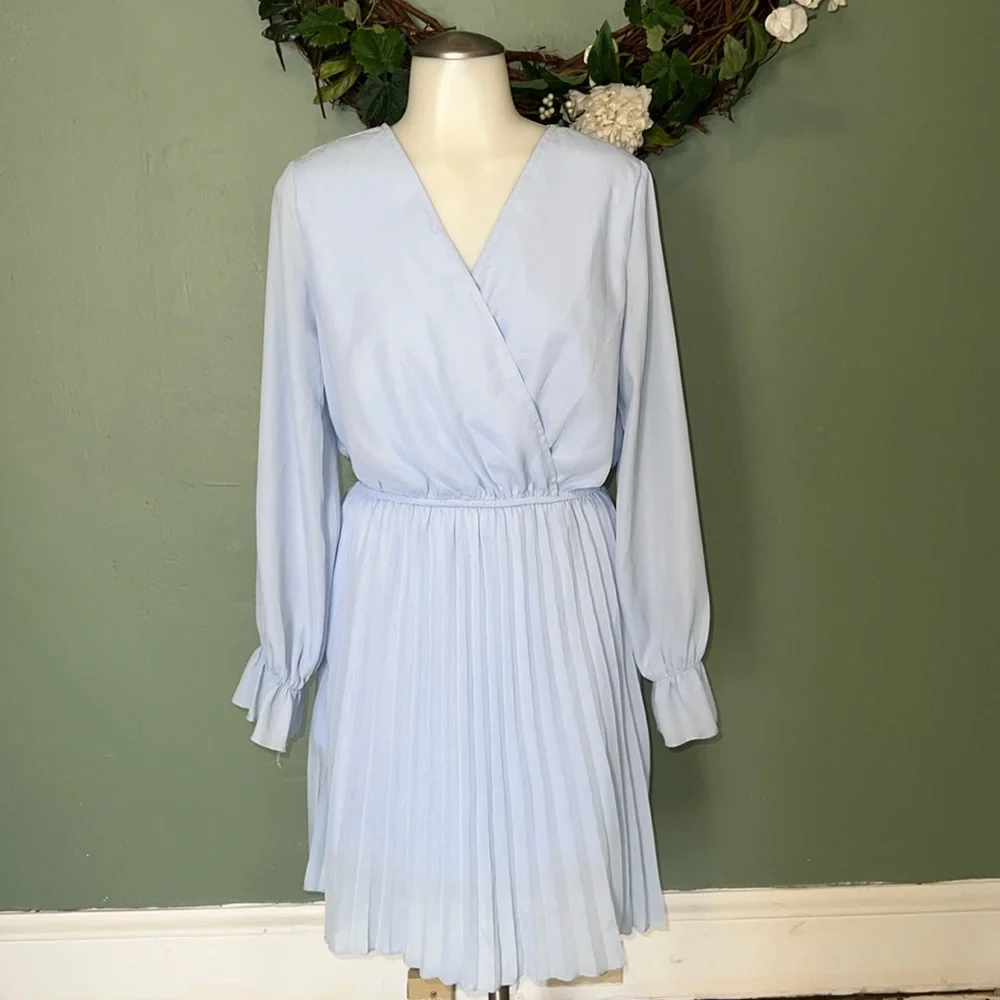 Pleated Ruffle Dress - Size Small - Picture 1 of 2